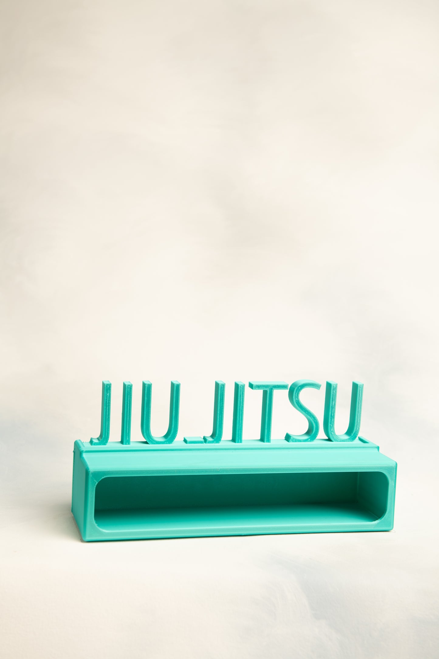 Green 1 belt display with a 'JIU JITSU' Topper on a white background