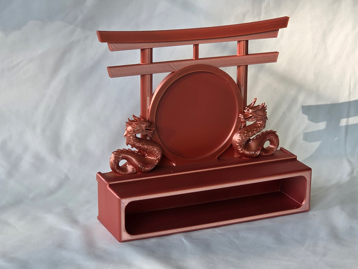 Torii Gate with Dual Dragon Topper
