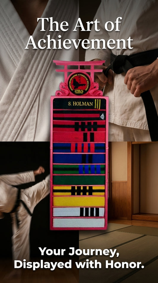 12 Belt Display Case - Taekwondo and Karate