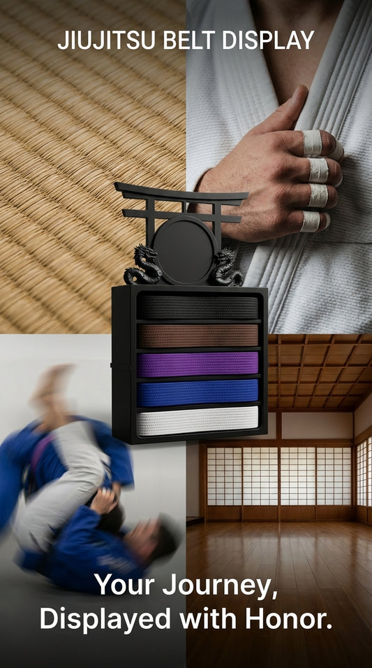 5 Belt Display Case - Jiujitsu