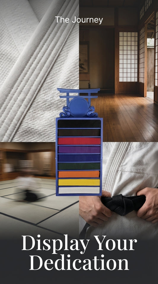 9 Belt display Case - Judo and Jiujitsu